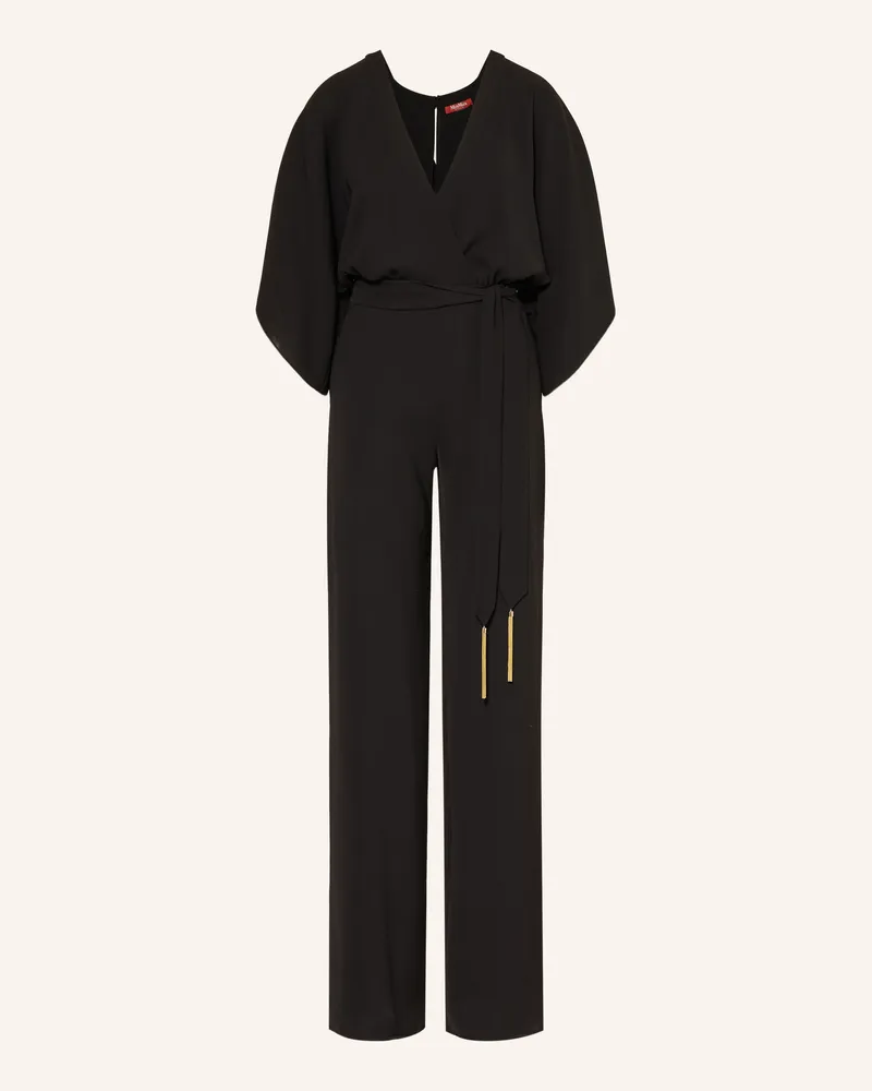 Max Mara Jumpsuit Ode Mit 3/4-Arm schwarz Schwarz