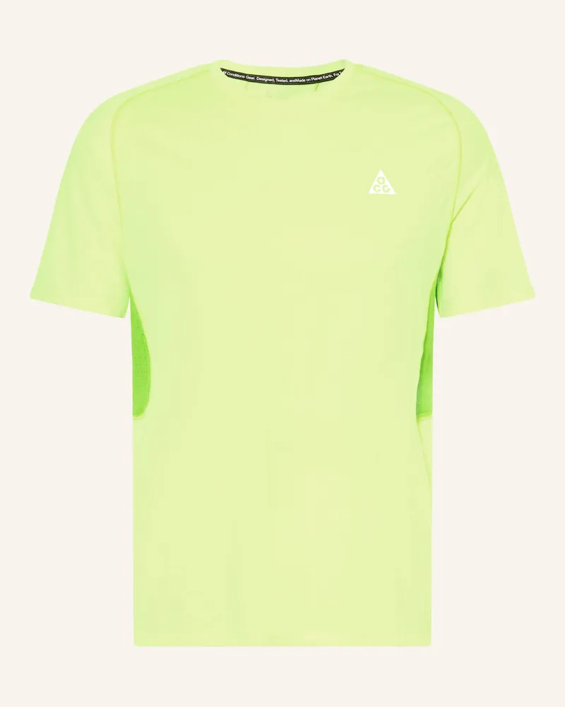 Nike T-Shirt ACG SOLAR CHASE im Materialmix Neongrün
