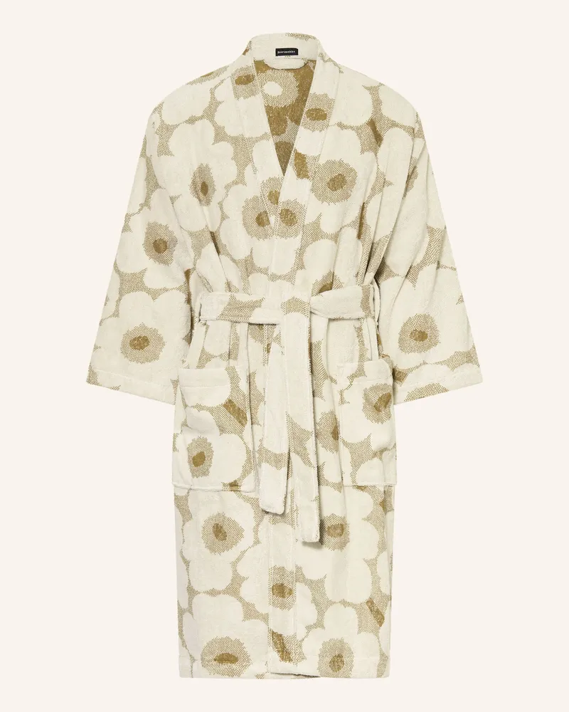 Marimekko Unisex-Bademantel Creme