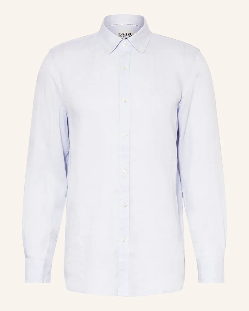Scotch&Soda Leinenhemd CORE Regular Fit Hellblau