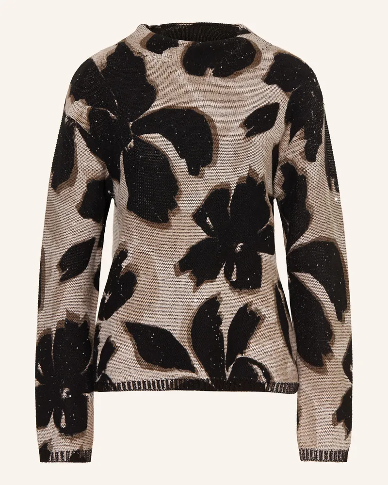 Betty Barclay Pullover Mit Pailletten beige Hellgrau
