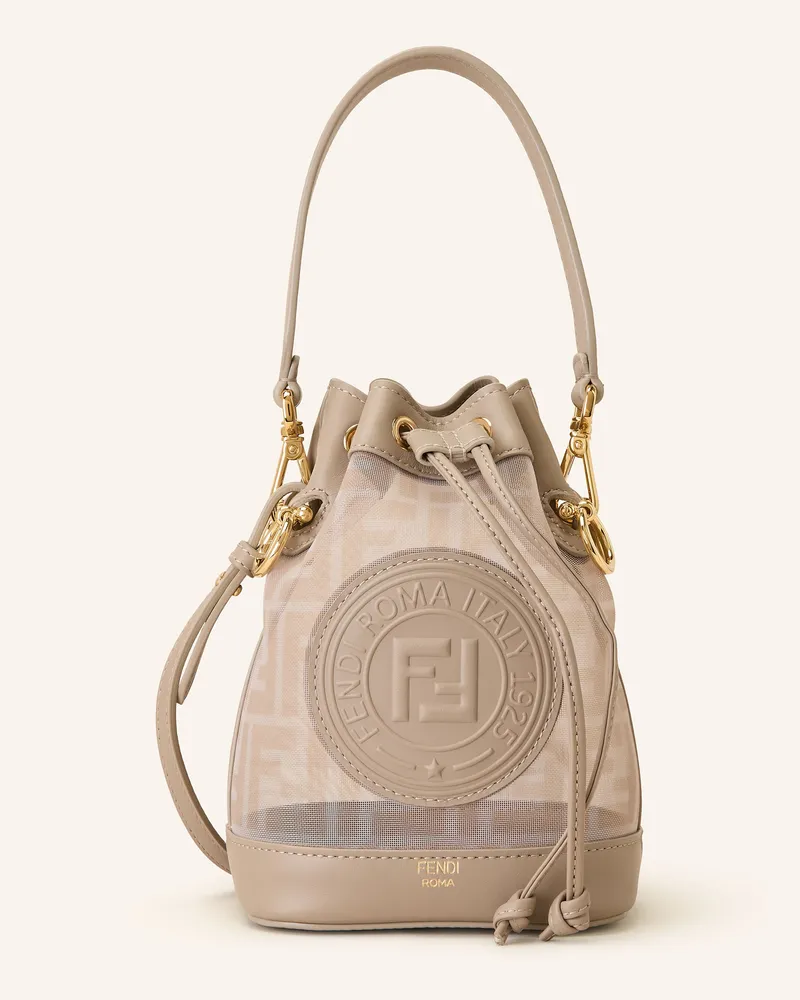 Fendi Beuteltasche Mon Tresor Mini beige Taupe