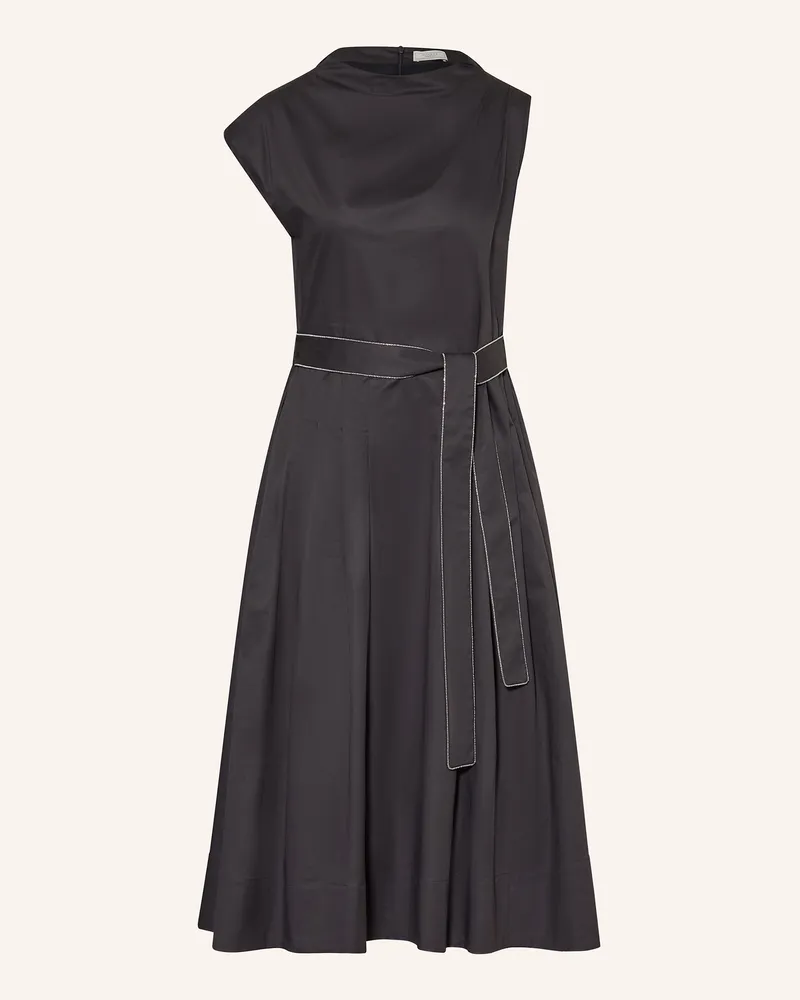 Peserico Kleid mit Schmuckperlen Dunkelblau