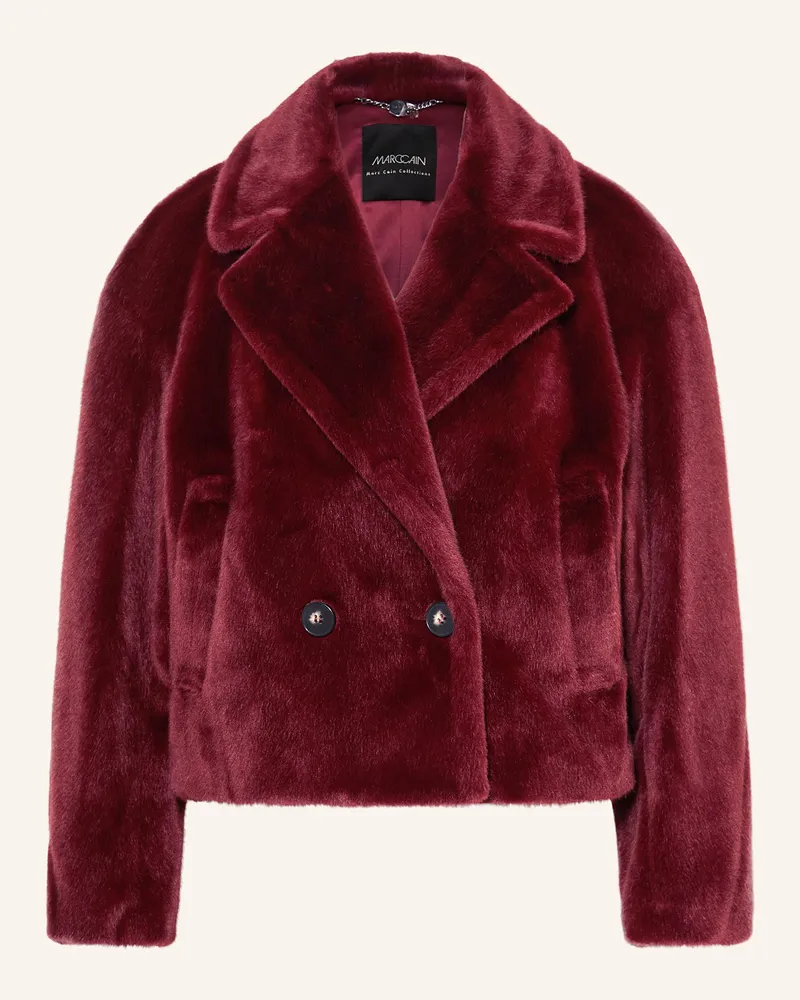 Marc Cain Kunstpelz-Jacke Dunkelrot