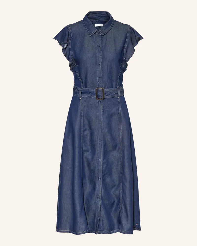 Tommy Hilfiger Hemdblusenkleid In Jeansoptik blau Dunkelblau