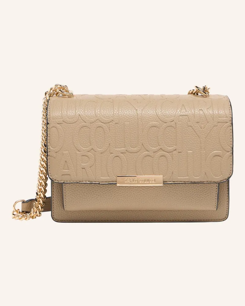 Carlo Colucci Schultertasche Mit Geprägtem Logo Elmir beige Beige