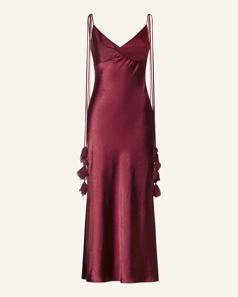 Self-Portrait Satinkleid Dunkelrot