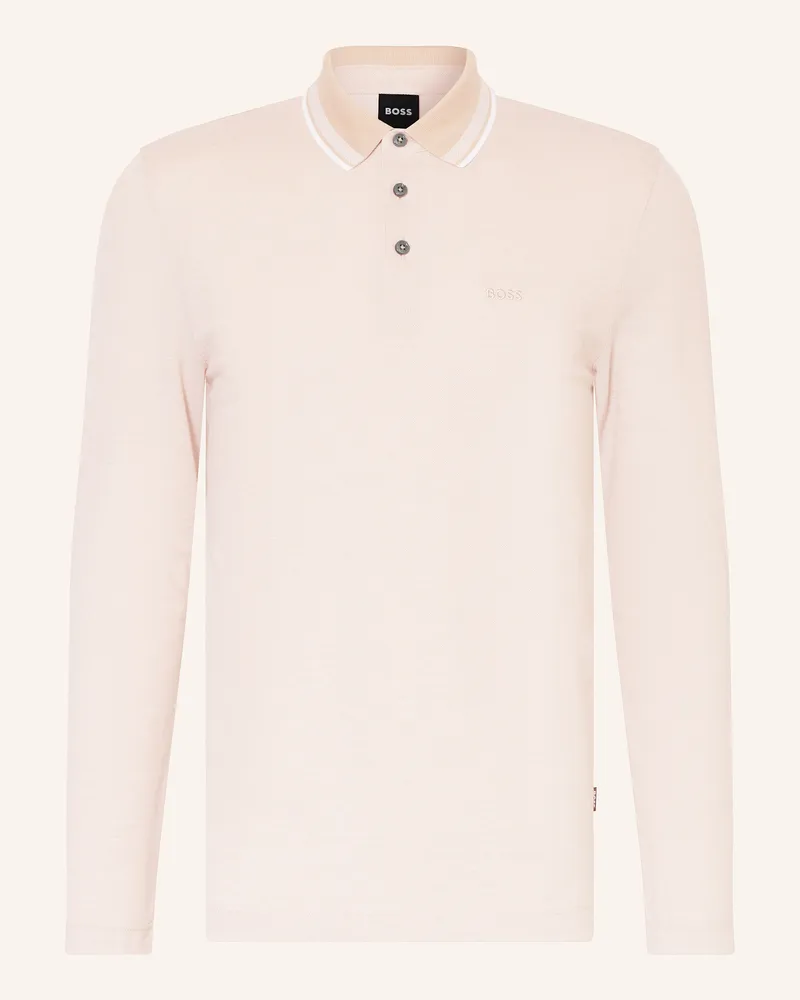 HUGO BOSS Strick-Poloshirt PITTMAN Beige