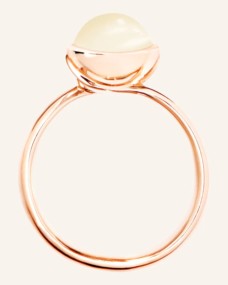TAMARA COMOLLI Ring Ring Bouton Small Moonstone Sand/White Aus 18k Roségold Sand Mondstein rosegold Roségold