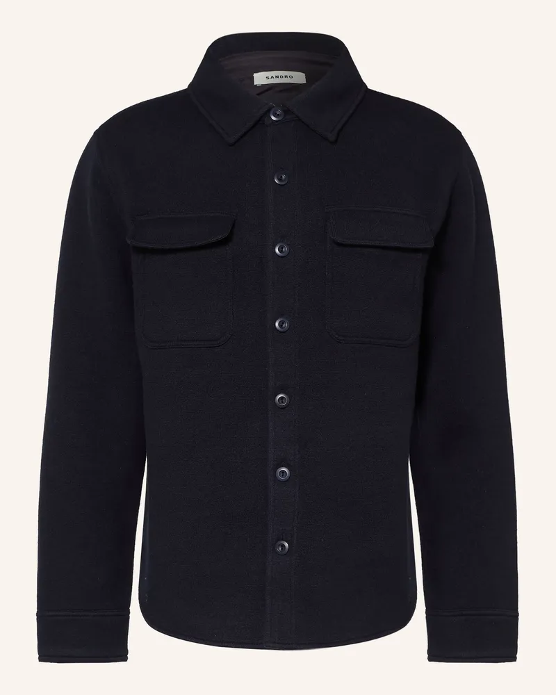 Sandro Strick-Overjacket blau Dunkelblau