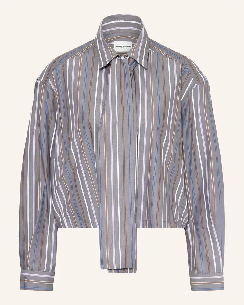 Claudie Pierlot Hemdbuse mit abnehmbarer Schluppe Taupe