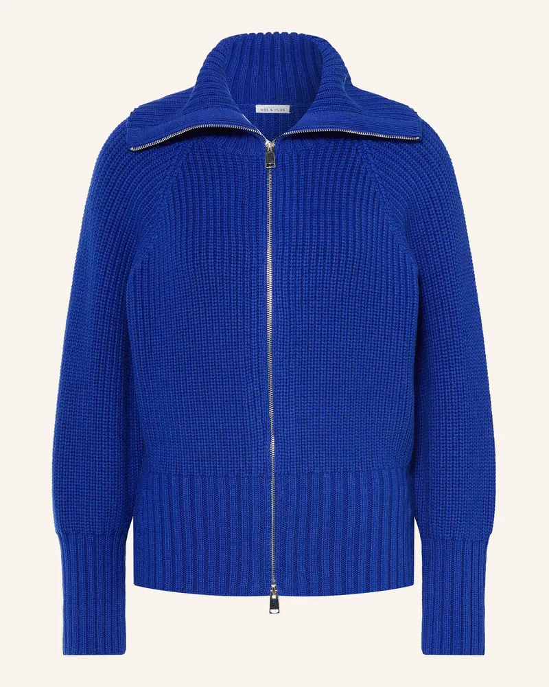 Mrs & HUGS Strickjacke blau Blau