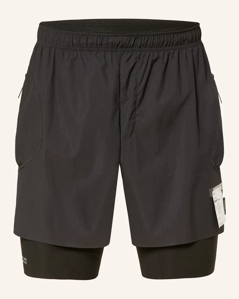 Satisfy 2-In-1-Laufshorts Rippy™ Cordura schwarz Schwarz