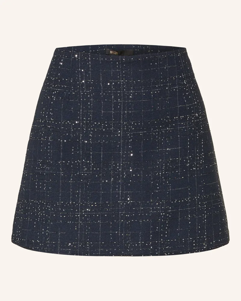 Maje Skort Mit Glitzergarn Und Pailletten blau Dunkelblau