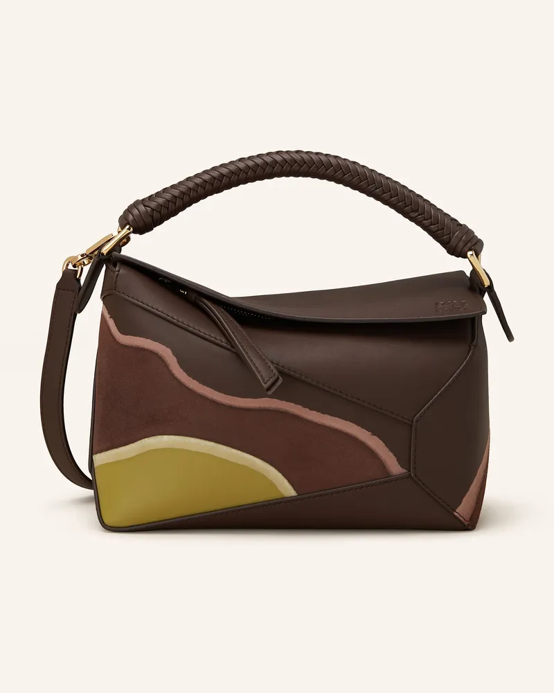 Loewe Handtasche PUZZLE EDGE LANDSCAPE SMALL Dunkelbraun