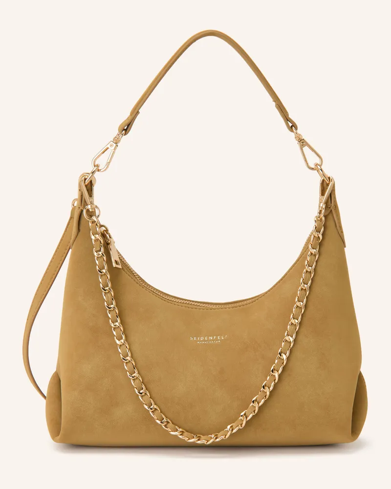 SEIDENFELT Beuteltasche Rena Medium beige Camel