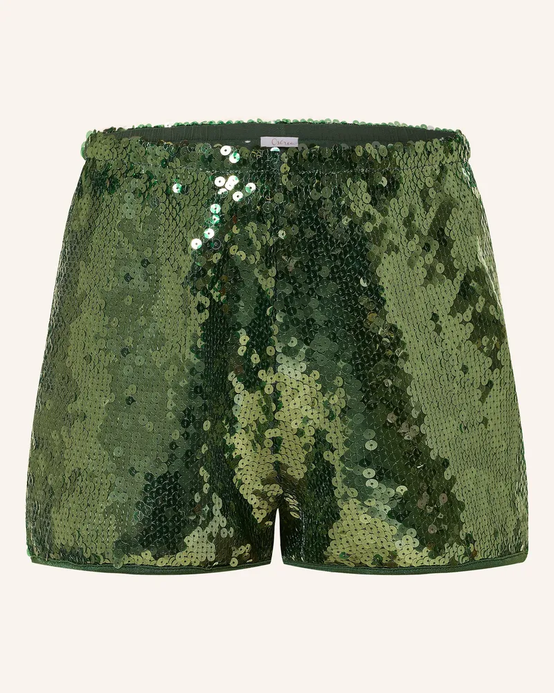 Oséree Shorts Mit Paillettten gruen Grün