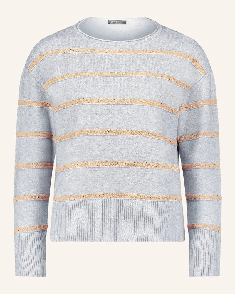 Betty Barclay Pullover mit Pailletten Grau