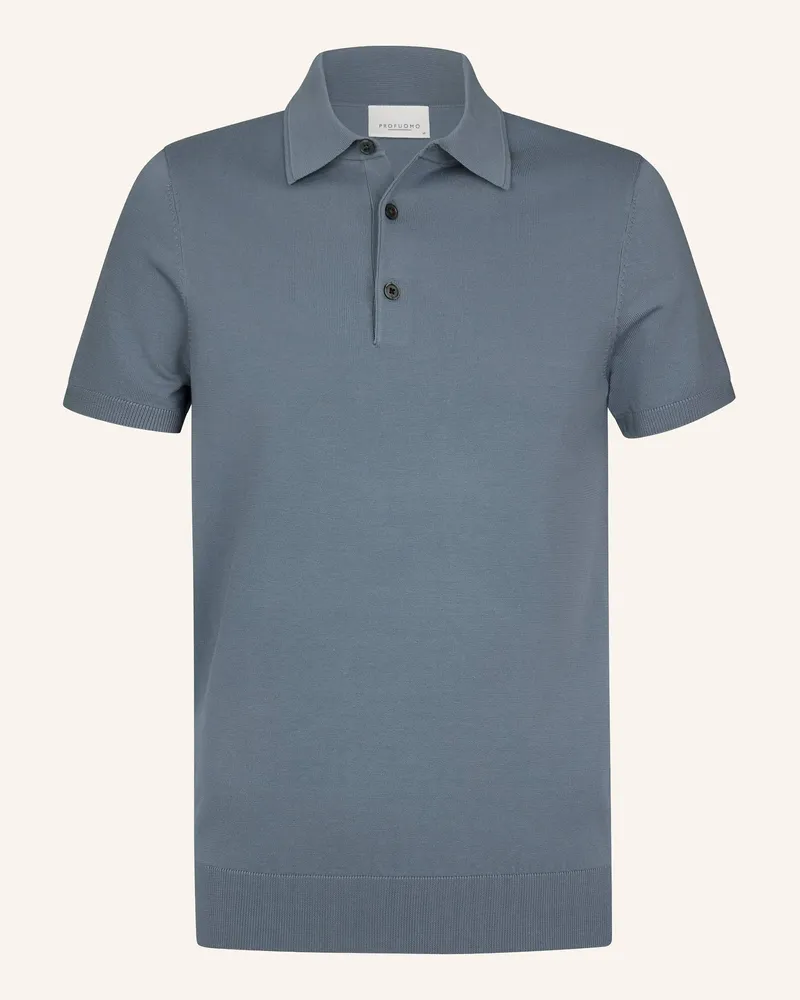 Profuomo Polo kurzarm Blaugrau