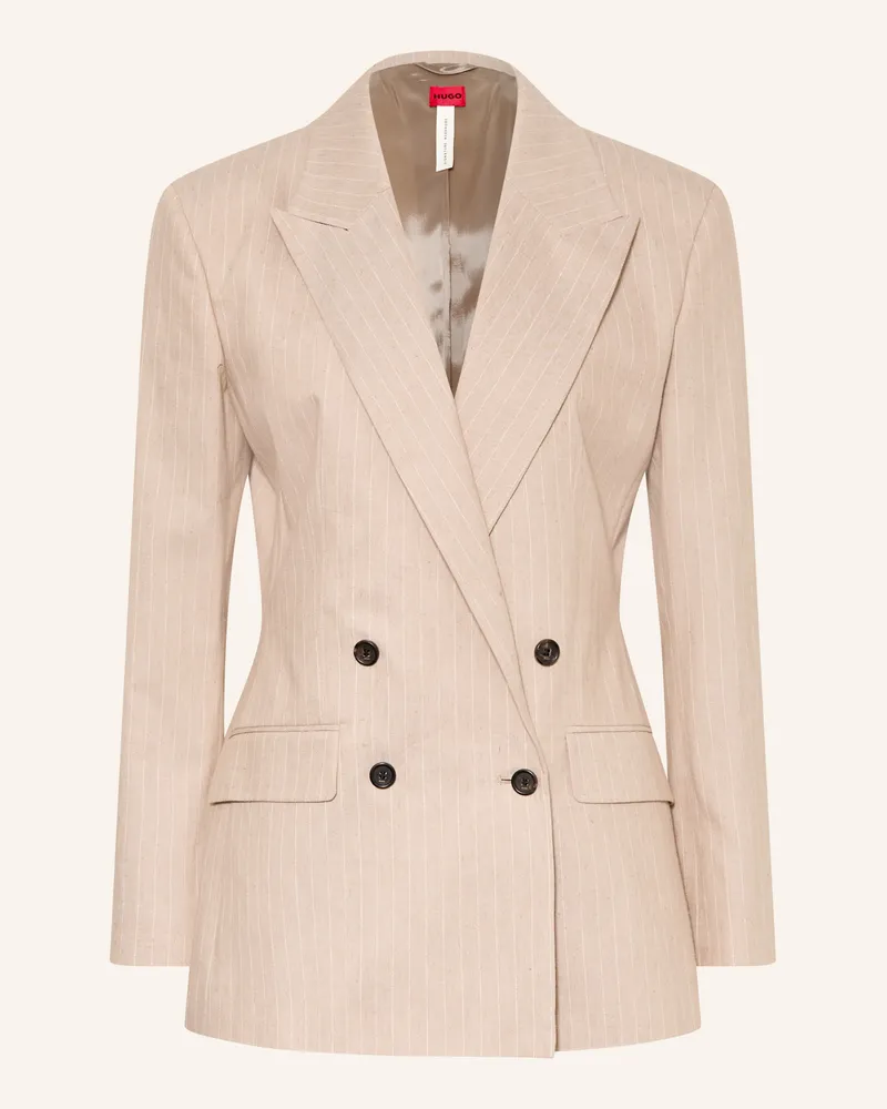 HUGO BOSS Blazer Azenia Mit Glitzergarn beige Hellbraun