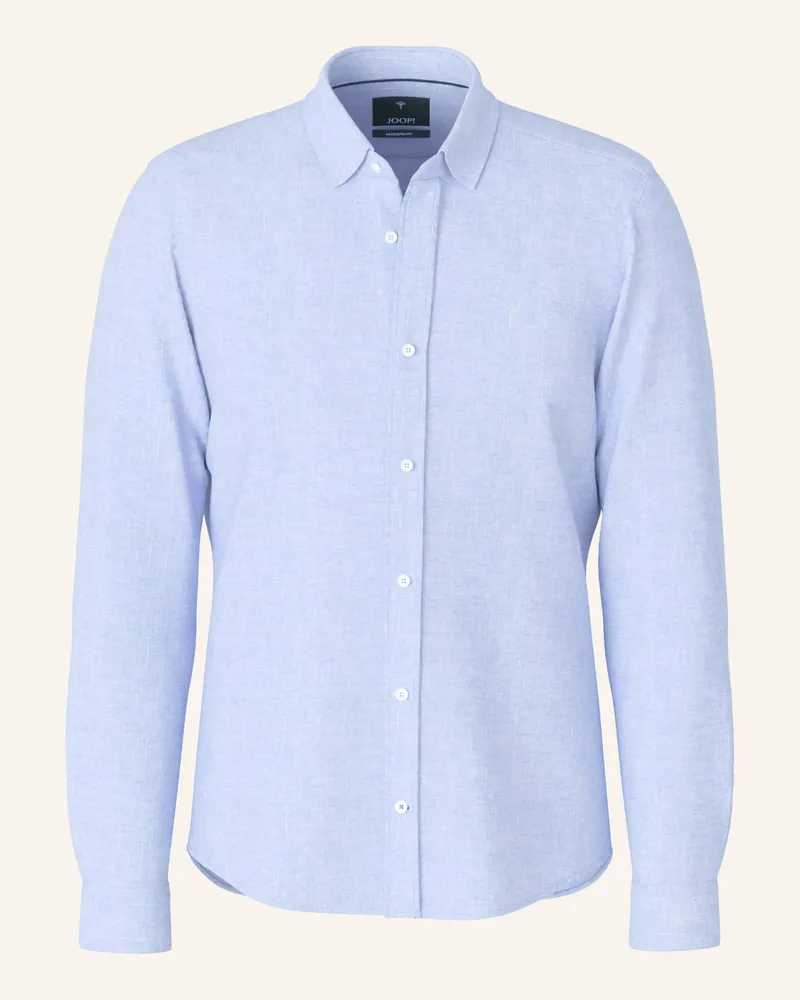 JOOP! Hemd Mike Regular Fit Mit Leinen blau Hellblau