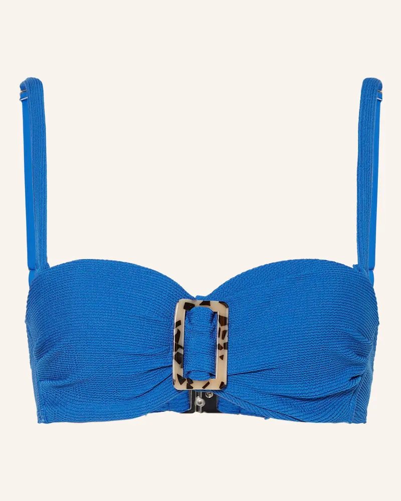 Cyell Bügel-Bikini-Top WAVY BLUE Blau