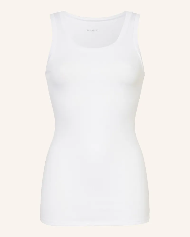 Schiesser Top PURE RIB Weiss