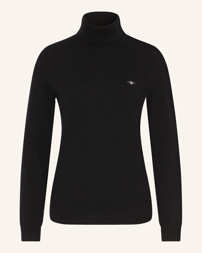 Gant Rollkragenpullover Schwarz