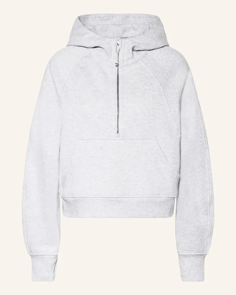 LULULEMON Hoodie Scuba Oversized Half Zip grau Hellgrau