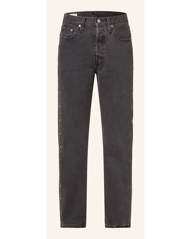 Levi's Mom Jeans 501 mit Nieten Grau