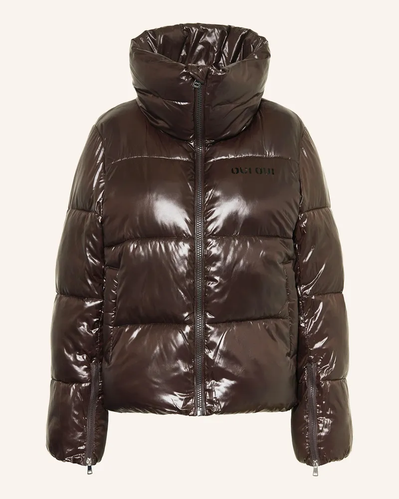 Oui  Steppjacke Dunkelbraun