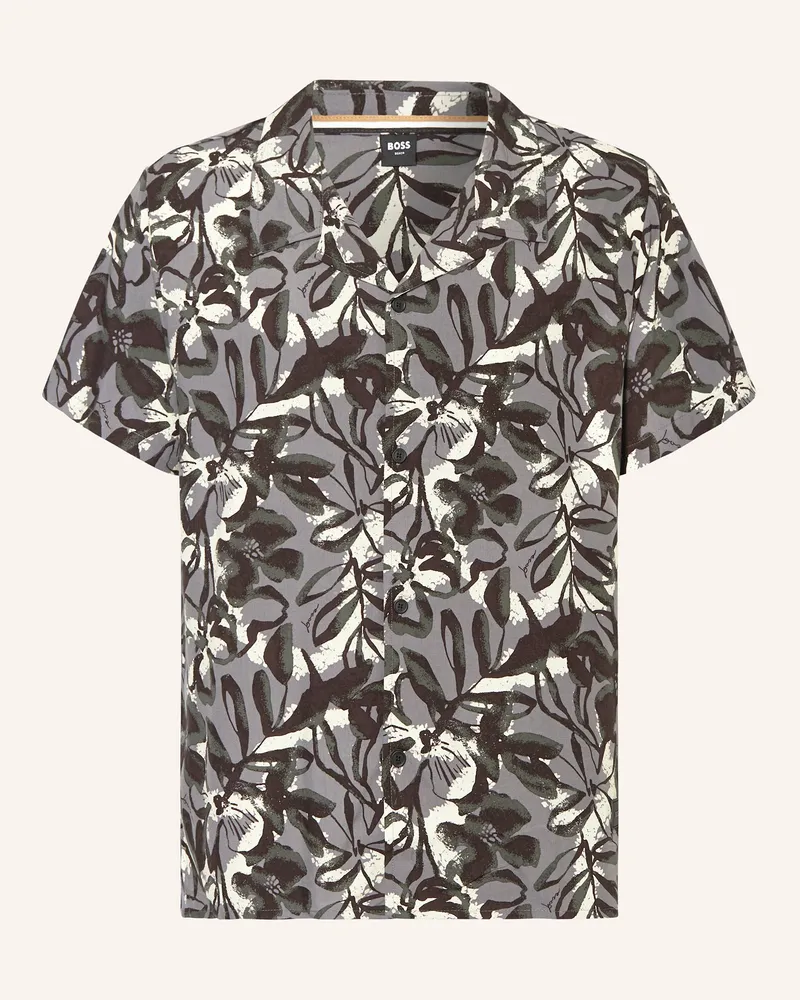 HUGO BOSS Resorthemd BEACH Comfort Fit Grau