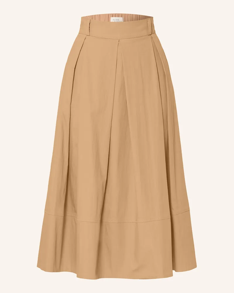 Vera Mont Faltenrock beige Camel