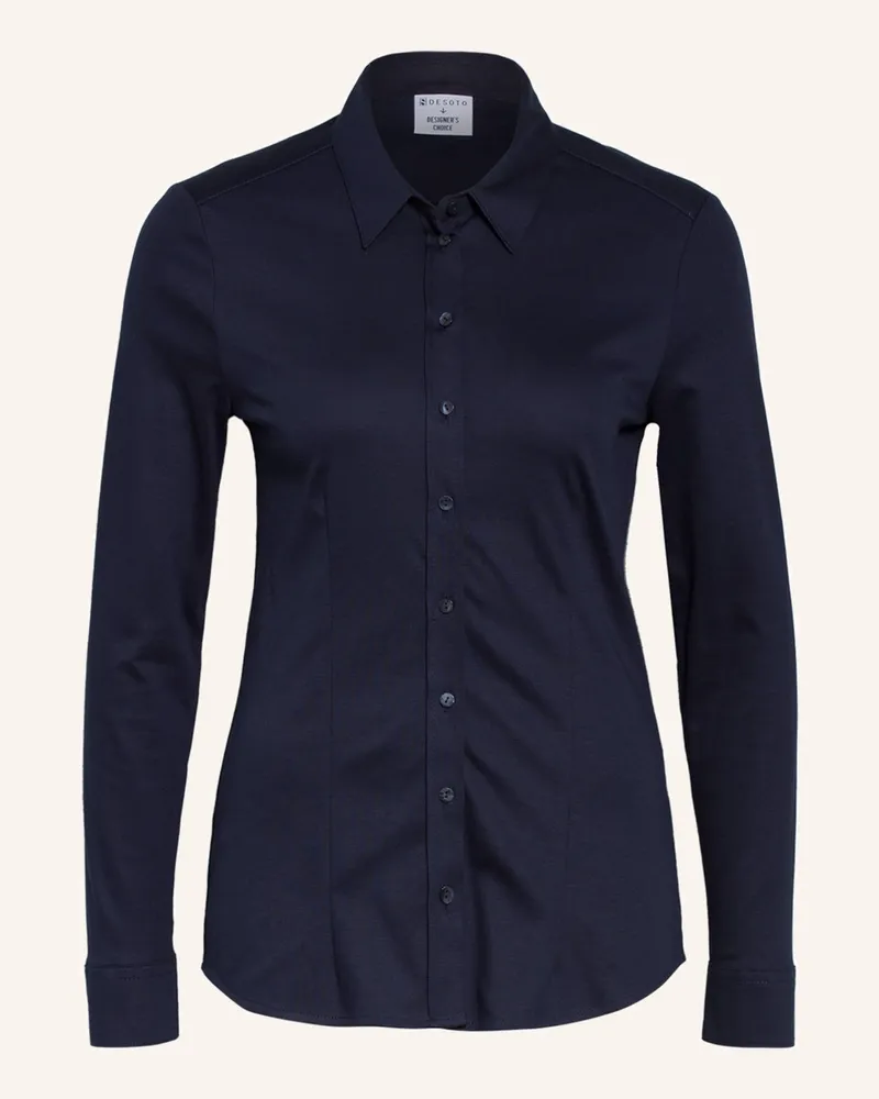 DESOTO Hemdbluse Pia Aus Jersey blau Dunkelblau