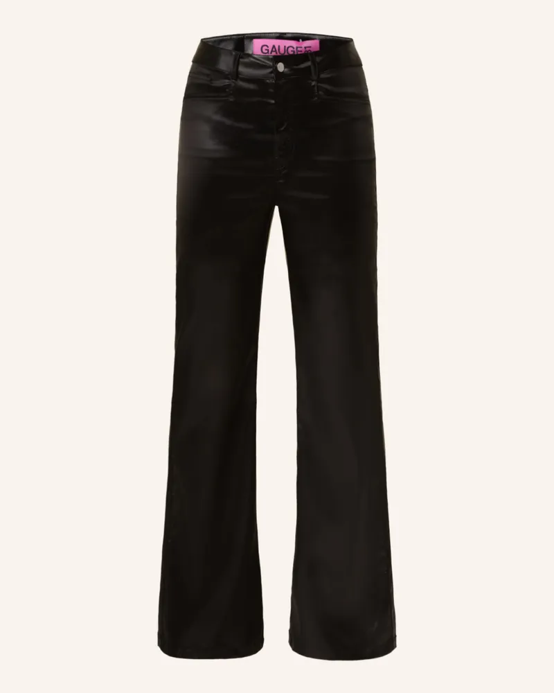 GAUGE81 Satinhose Athy schwarz Schwarz