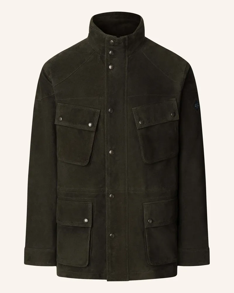Hackett Regenjacke SUEDE 4 PKT VELO Dunkelgrün