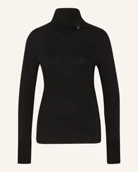 Marc Cain Longsleeve im Materialmix Schwarz