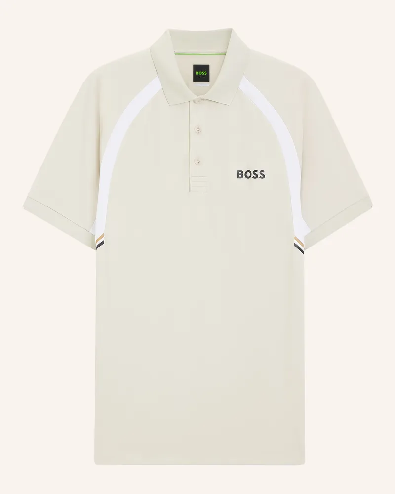 HUGO BOSS Funktions-Poloshirt Toc beige Hellgrau