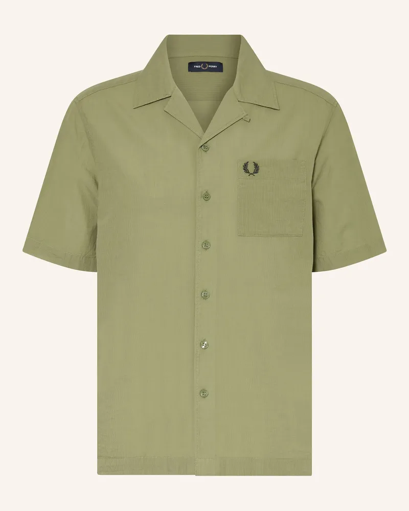 Fred Perry Resorthemd Comfort Fit gruen Oliv