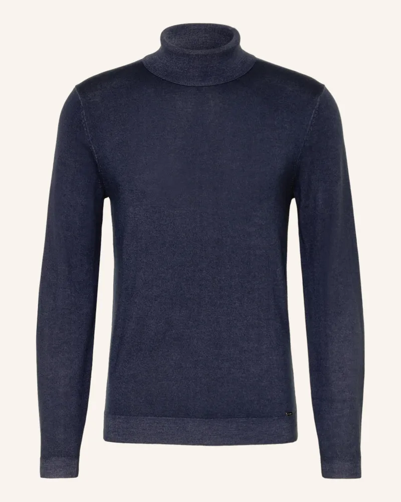 Olymp Rollkragenpullover Dunkelblau