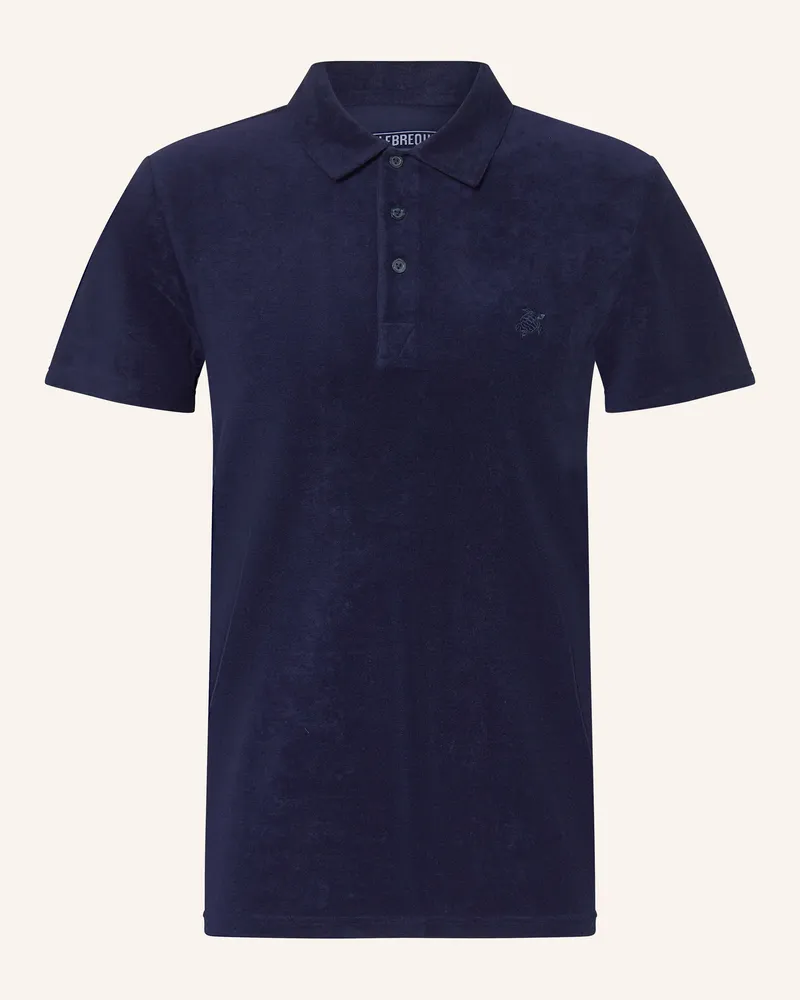 Vilebrequin Frottee-Poloshirt Phoenix blau Dunkelblau