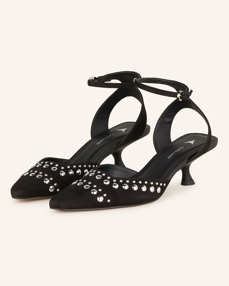 CARRANO Slingpumps Mit Nieten schwarz Schwarz