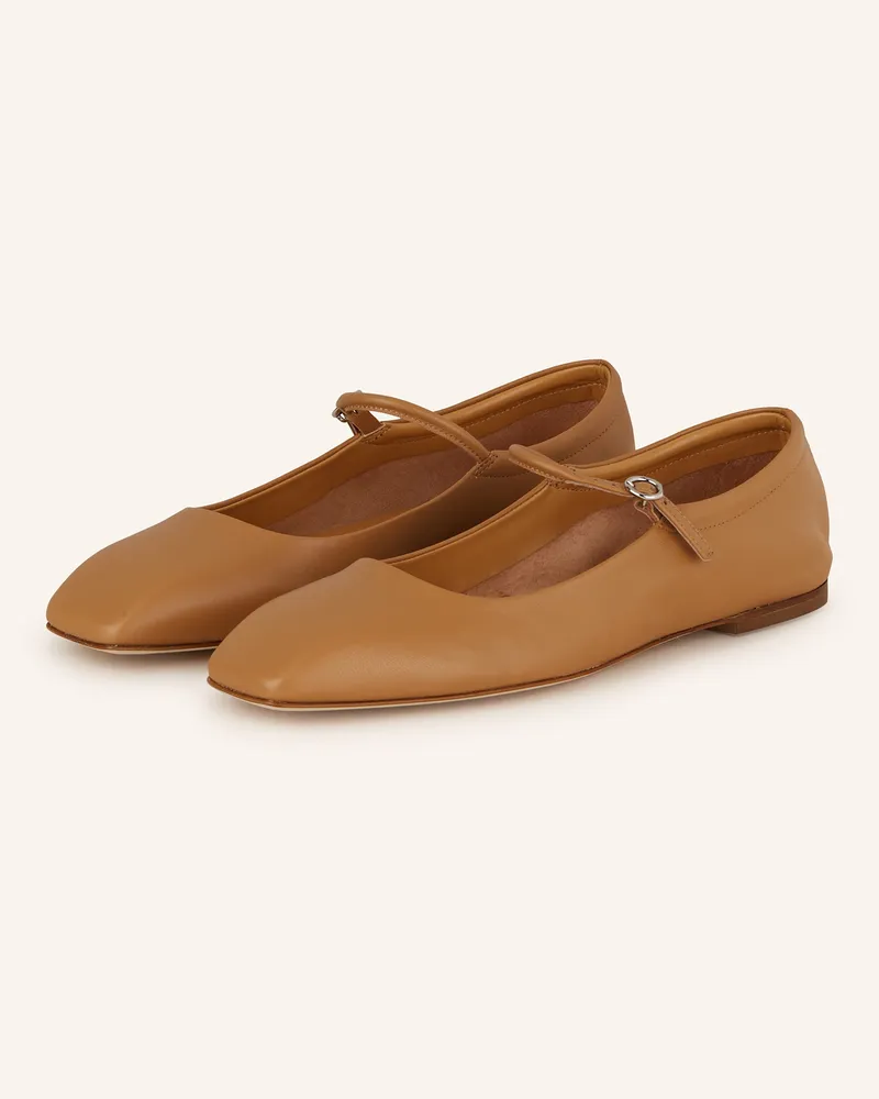 aeyde Mary-Jane-Ballerinas UMA Camel