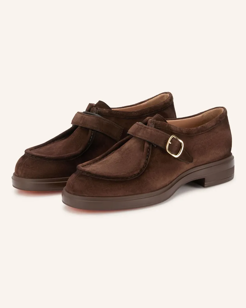 Santoni Loafer Easy braun Dunkelbraun