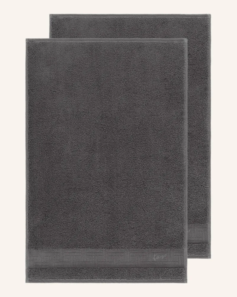 Kenzo Gästetuch 2er Set Kweave grau Grau