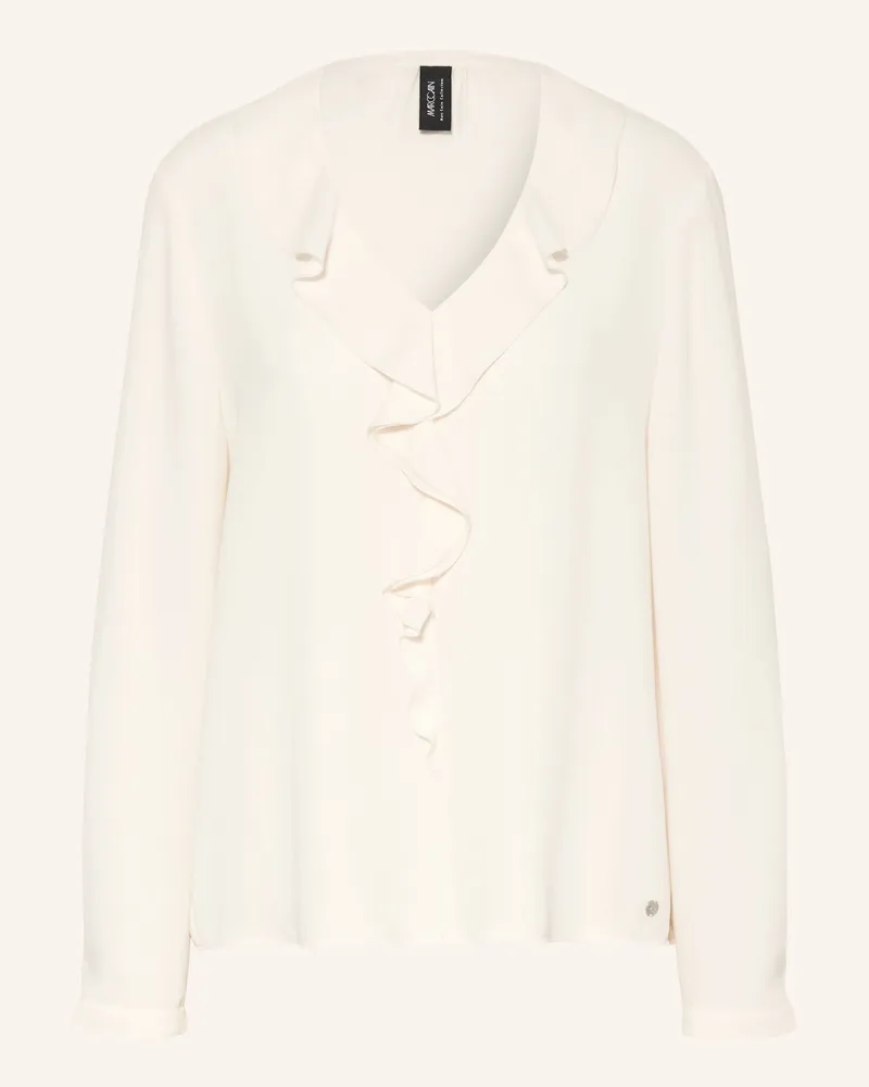 Marc Cain Blusenshirt Mit Volants weiss 112