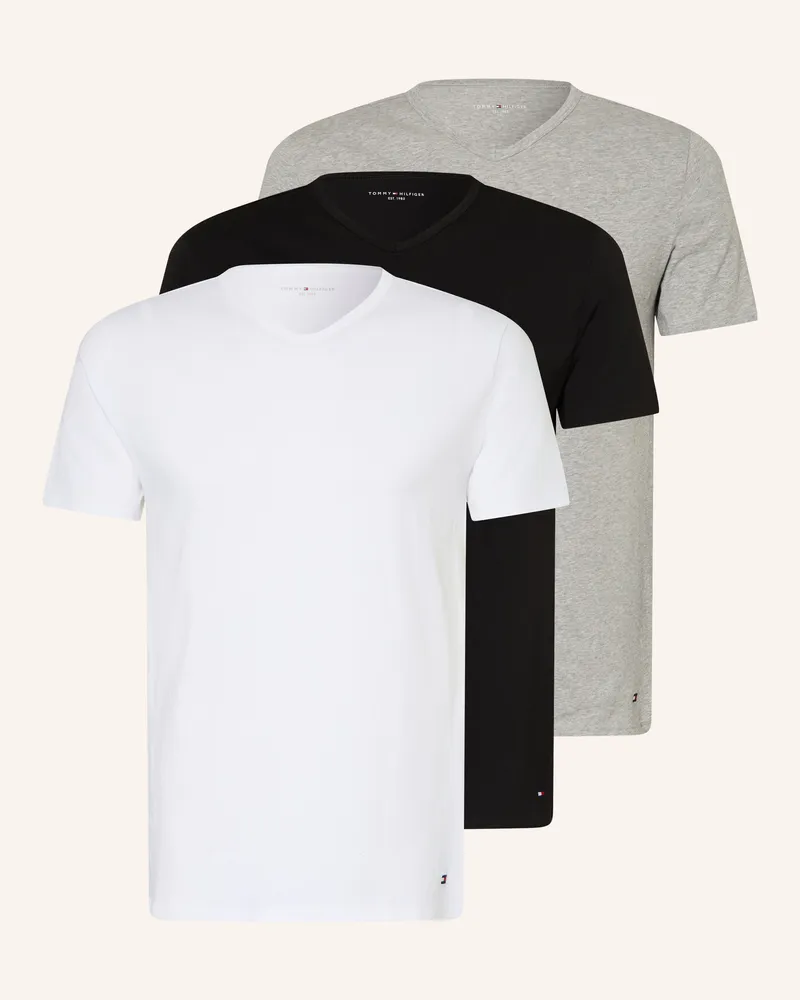Tommy Hilfiger 3er-Pack V-Shirts grau Schwarz