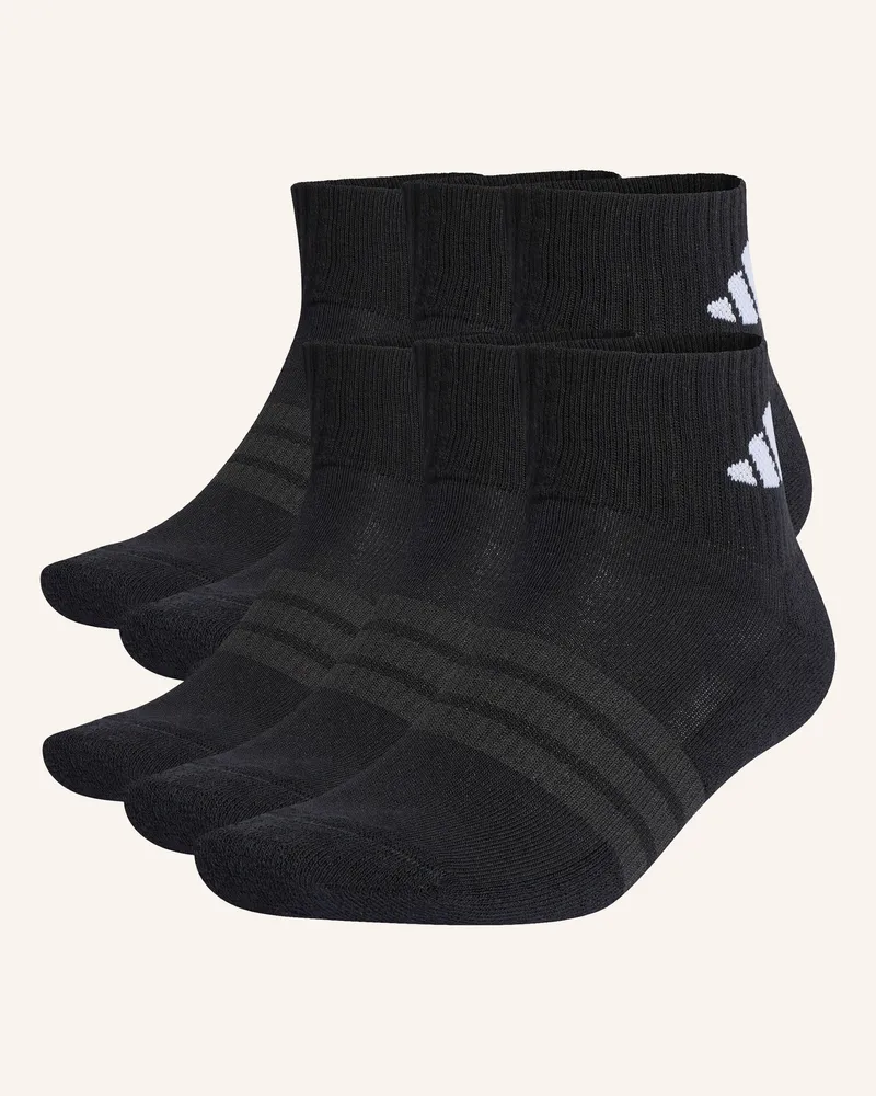 adidas 6er-Pack Sportsocken CUSHIONED ESSENTIALS ANKLE Schwarz