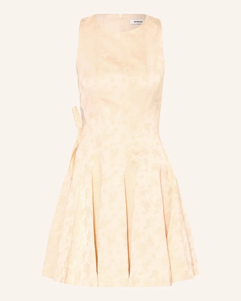 Sandro Jacquard-Kleid Mit Cut-Out gelb Hellgelb