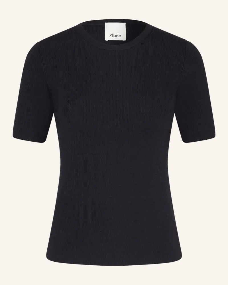 ALLUDE Strickshirt blau Dunkelblau